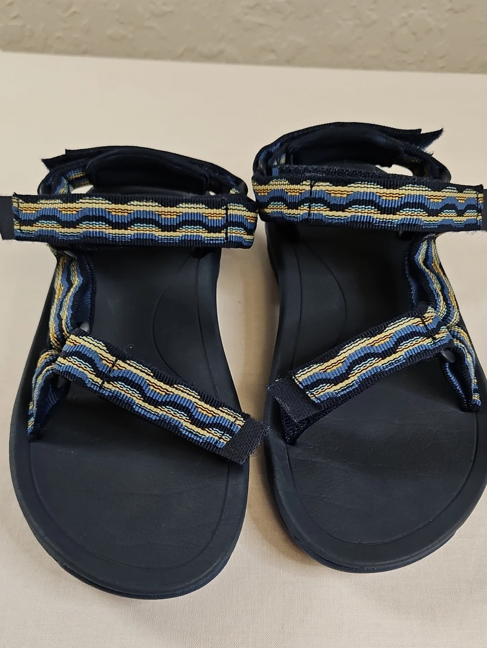 Teva Boys Blue/Yellow Striped Sport Sandals, Size 1